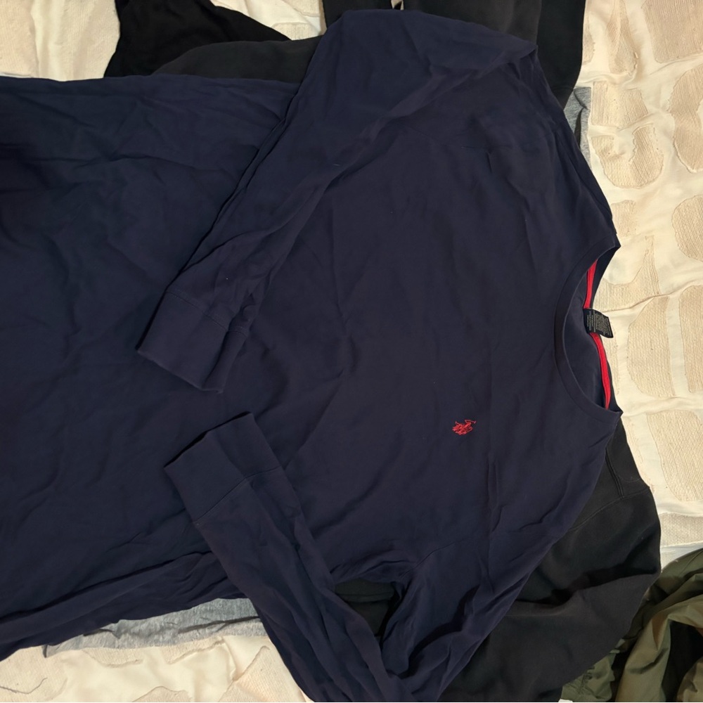 U.S. Polo Assn. Navy Shirt with Red Trim